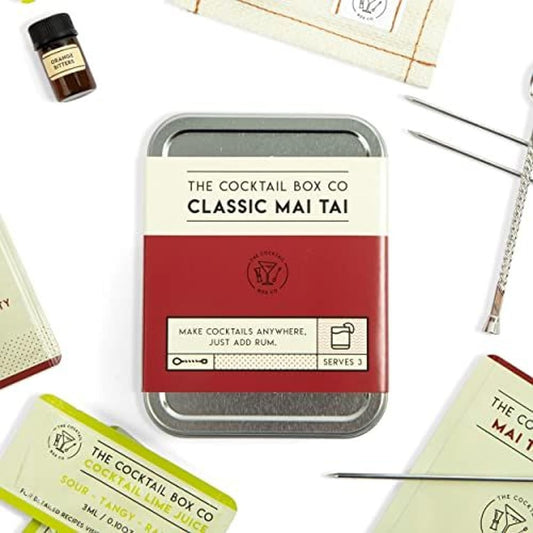 The Cocktail Box Co. Mai Tai Cocktail Kit - Outdoor Mixology & Travel Bartender Kit - Portable Set with Bar Tools & Drink Mixers