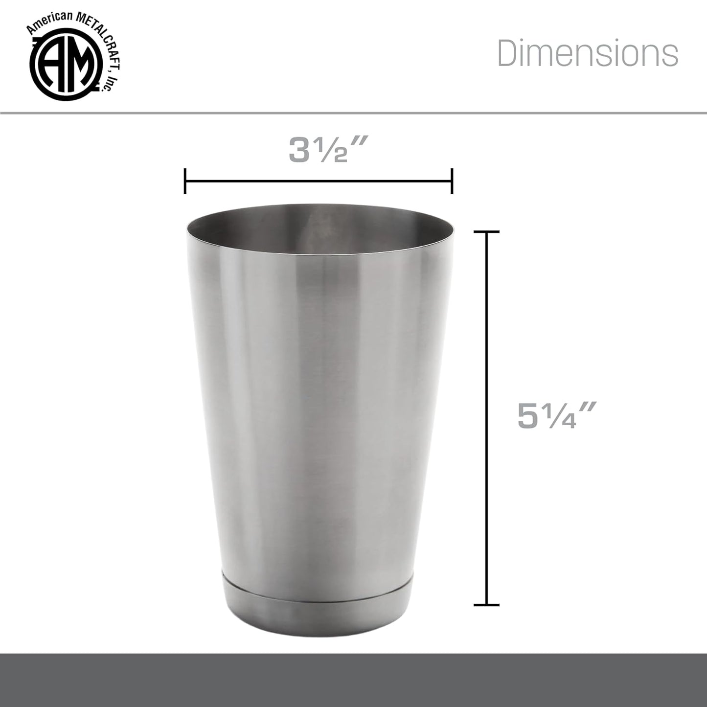 American Metalcraft BS18 Boston Shaker Replacement, Stainless Steel, Weighted, 18 oz.