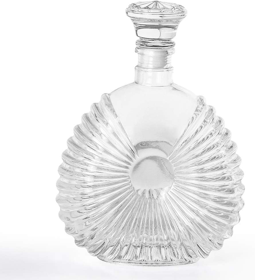 MDLUU Liquor Decanter, Glass Decanter with Airtight Stopper, Decanter Bottle for Whiskey, Brandy, Scotch, Bourbon 24oz/700ml
