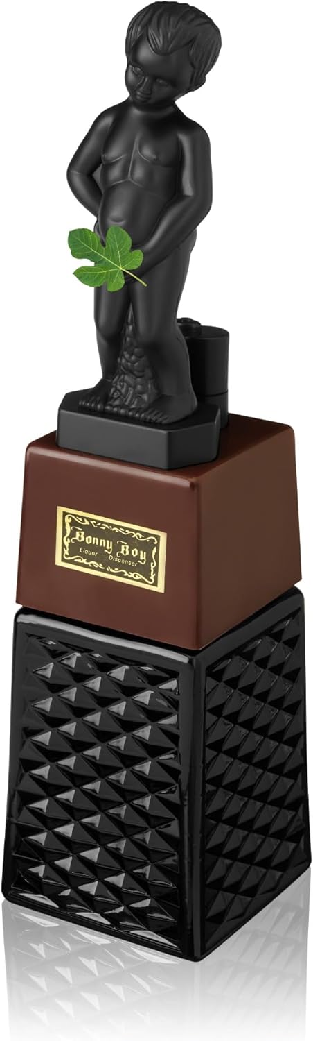 True Bonny Boy Liquor Dispenser, Novelty Drink Dispenser for Whiskey, Bourbon, Vodka, Gin, and Spirits, Fun Bar Cart Accessories for Home Bar, Man Cave, or Liquor Cabinet Decor, 16 oz, Set of 1