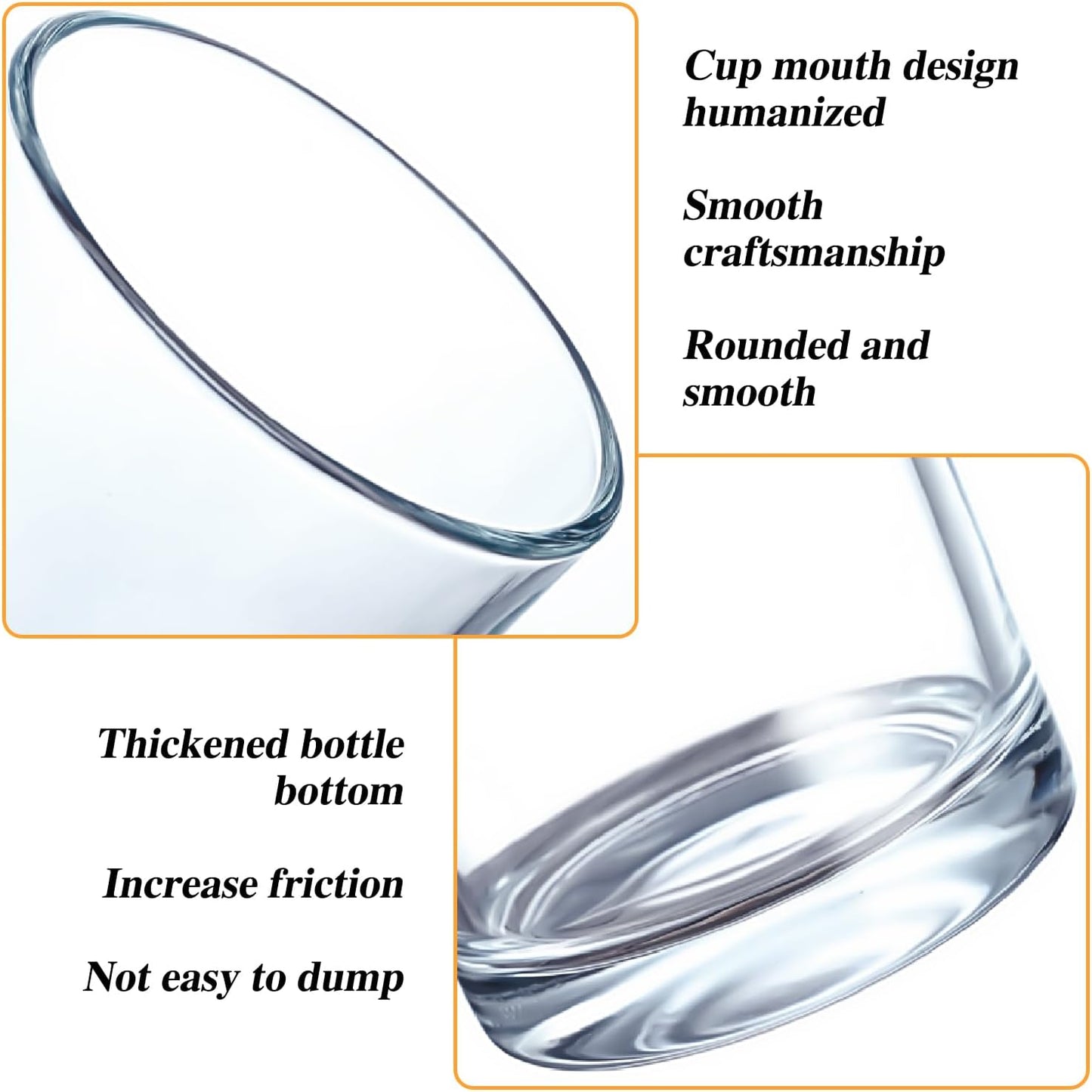 Whiskey Glasses Set of 6, 11oz Old Fashioned Scotch Glasses, Thickened Heavy Base Lead-Free Crystal, Perfect for Bourbon, Cocktail, Whiskey, Ideal Gifts for Men, Home Bar, Wedding