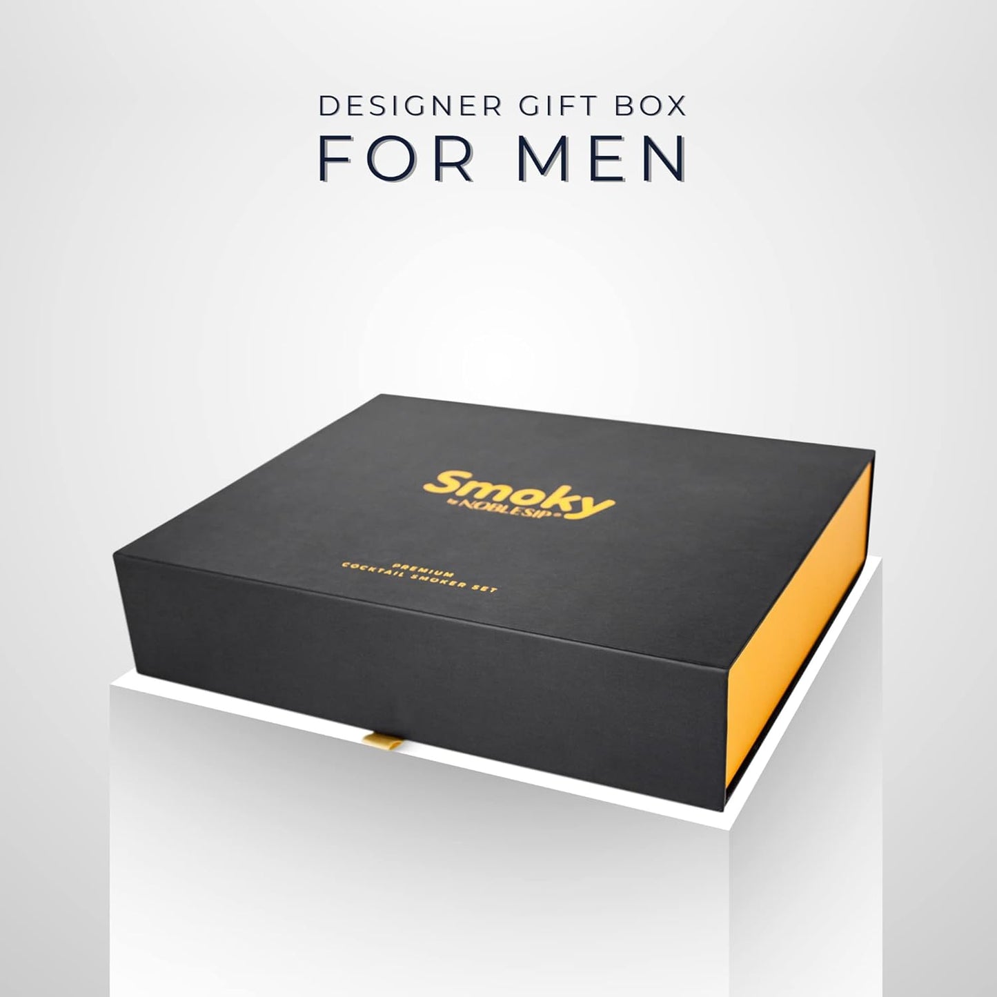 NOBLESIP® Whiskey Bourbon Smoker Kit 𝗣𝗥𝗘𝗠𝗜𝗨𝗠 Smoky bar Set. Made from American Oak Natural Wood. Easily Make The Legendary Smoked Cocktails and Old fashioneds at Home. Whisky Men Gift