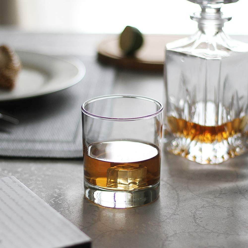 Whiskey Glasses,Set of 2,11 oz,Premium Scotch Glasses,Bourbon Glasses for Cocktails,Rock Style Old Fashioned Drinking Glassware,Perfect for Father's Day,Party,Bars,Gift, Restaurants and Home