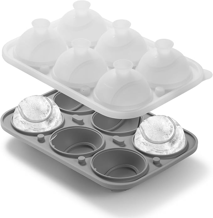Nax Caki 3D Baseball Ice Cube Tray, Large Baseball Silicone Fun Shapes Whiskey Ice Mold with Funnel for Cocktails, Bourbon,Brandy, Whiskey Gifts for Men - B0CPPTQWSC