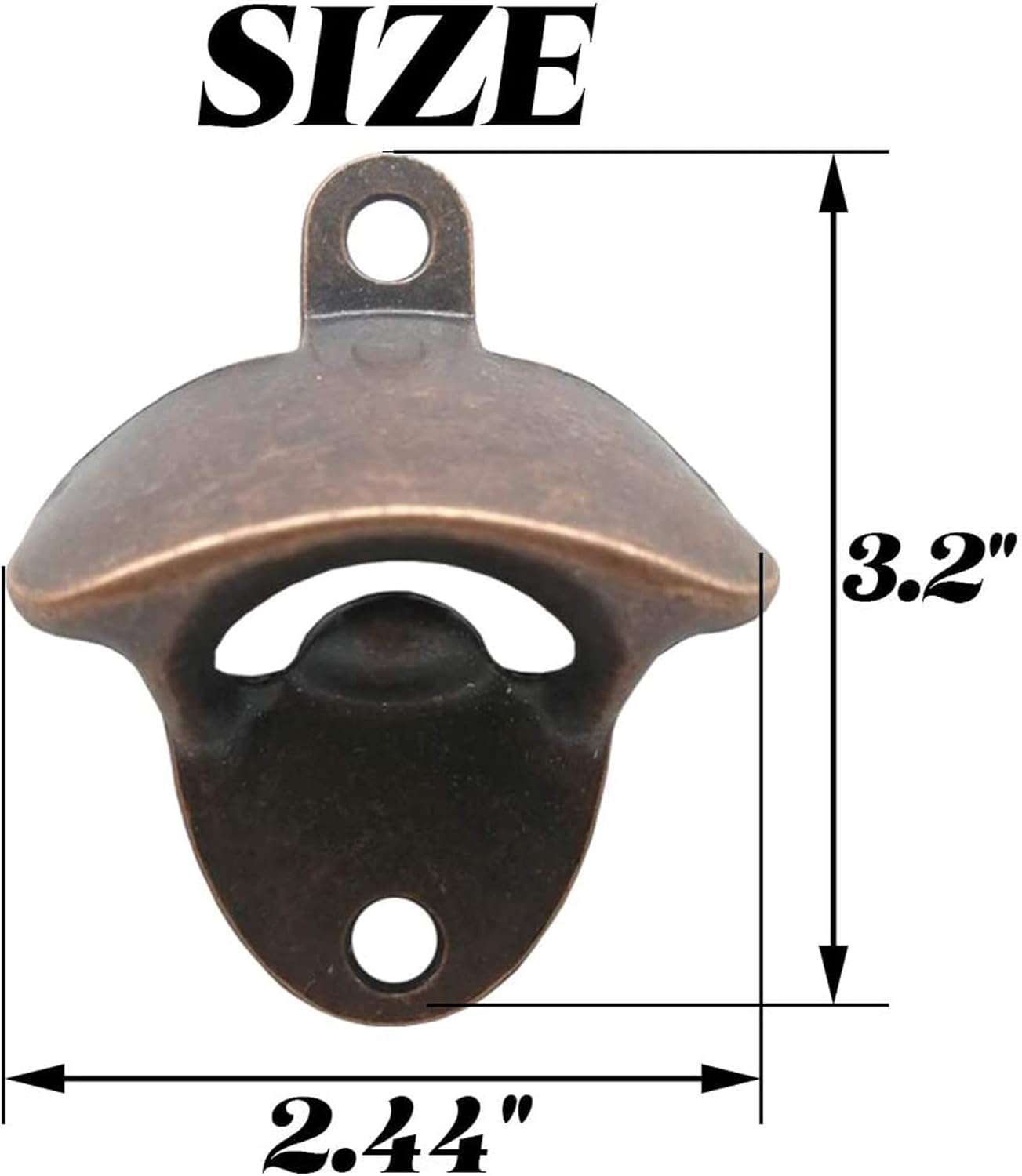 RONYOUNG 12PCS Wall Mounted Bottle Opener Vintage Beer Bottle Opener Suitable for Bars KTV Hotels Homes (Red Bronze)
