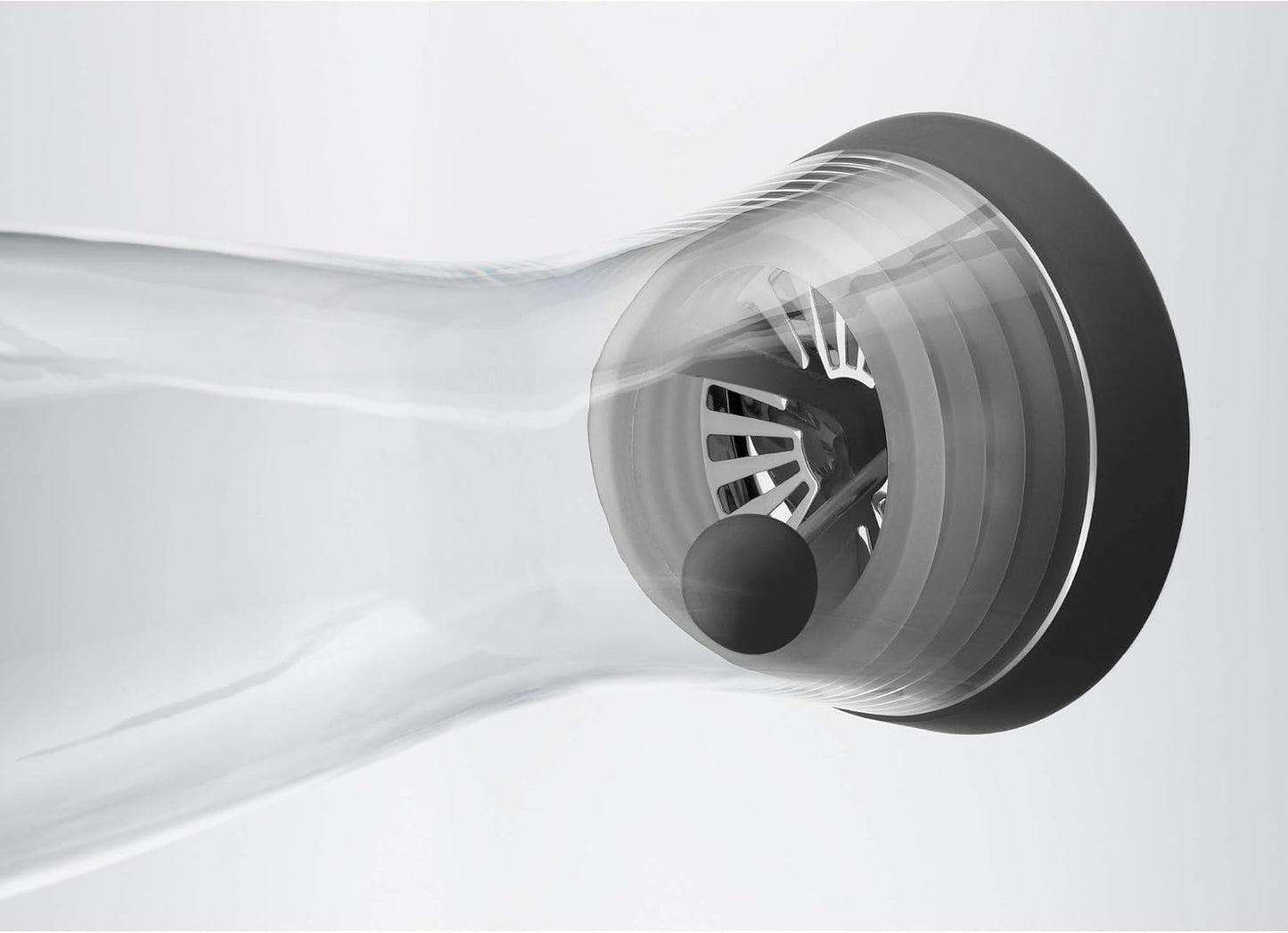 WMF Basic Water Decanter 1L Height 29 cm Close-Up Stopper Glass Cromargan® Stainless Steel,Silver