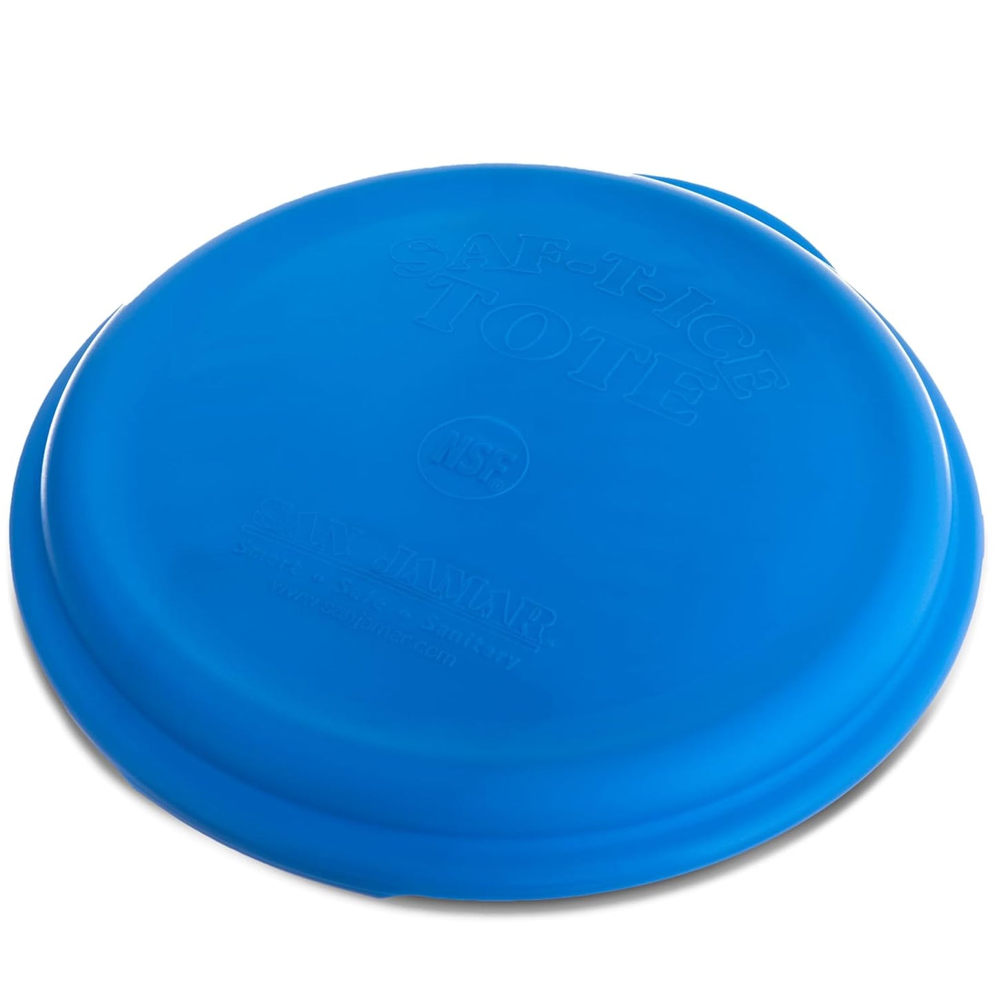 San Jamar-SI6500 Saf-T-Ice Commercial Ice Tote Snap-Tight Lid - Blue, 1 Count (Pack of 1)