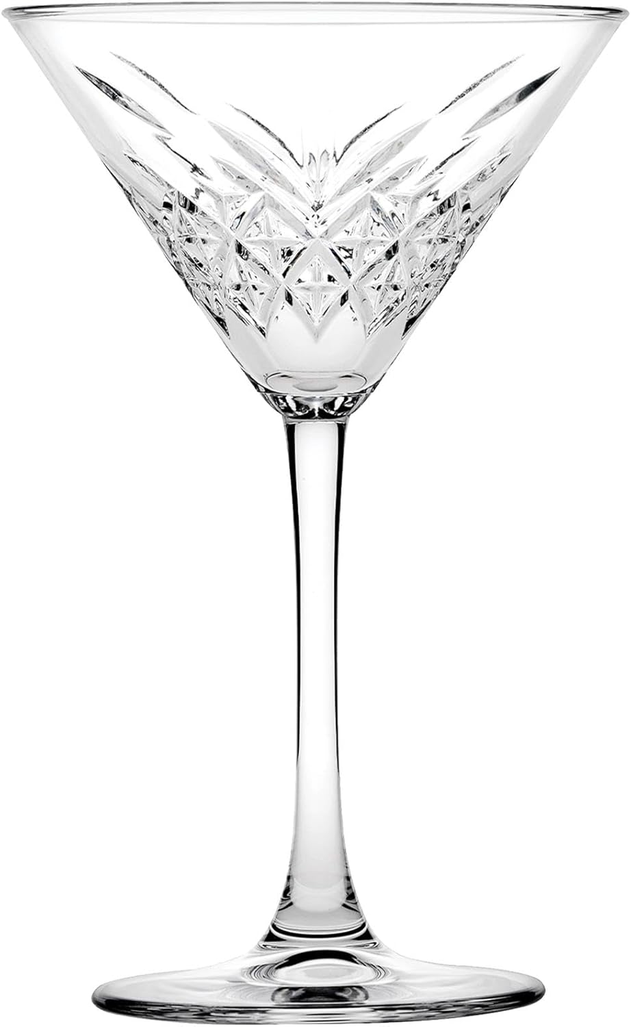 Pasabahce Premium Stemmed Martini Glasses Set of 4, Crystal Design Cocktail Cups 7.8 Oz , Vintage Coupe Glasses,Elegant Cocktail Glasses, Perfect For Parties, Gifts, Housewarming, Weddings, Aniversary
