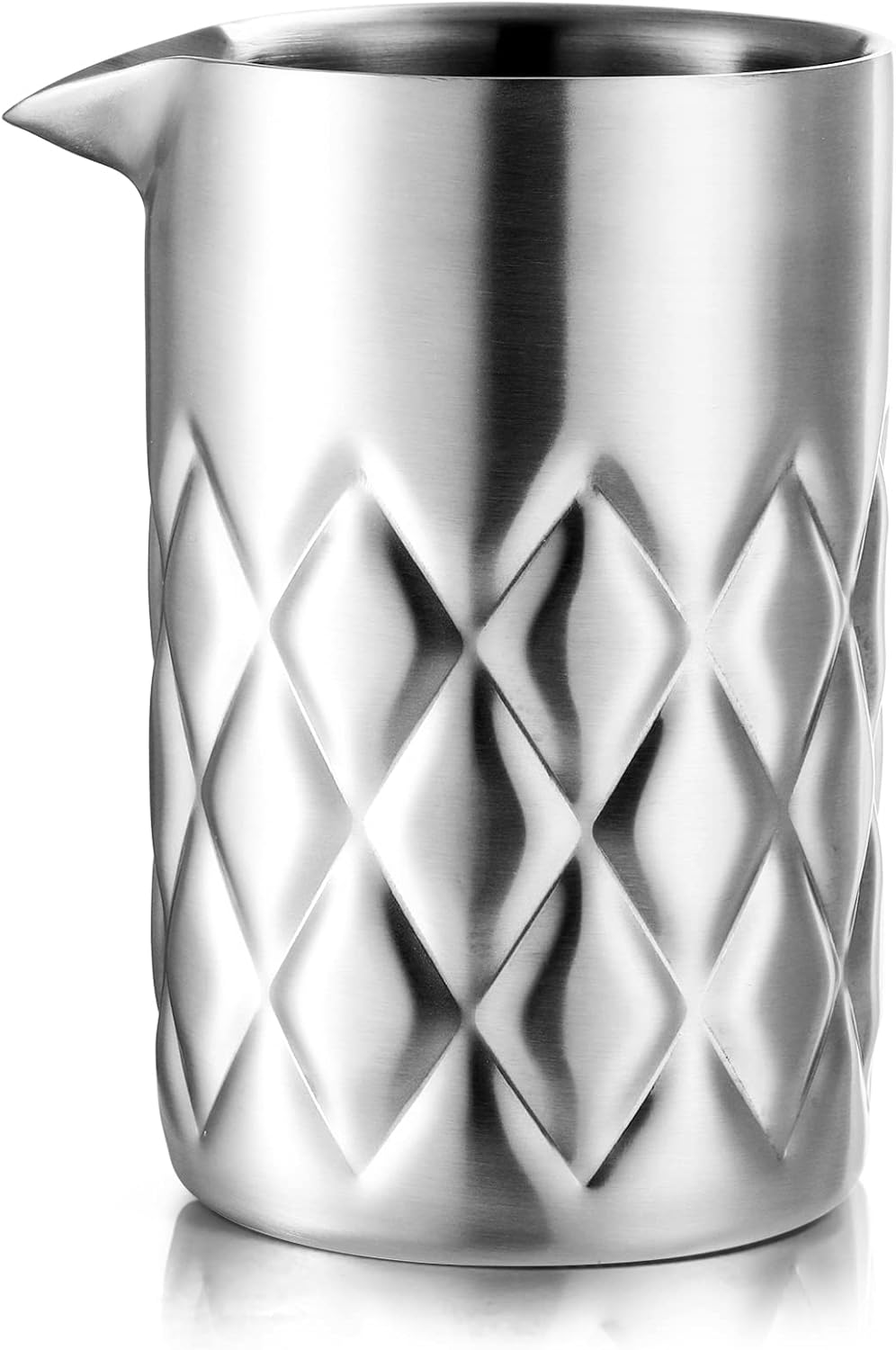 Nicunom Cocktail Mixing Glass, 18 Oz Stainless Steel Martini Stirring Glass, Double Walled Bar Mixing Pitcher, Cocktail Beaker, Seamless Glass Shaker With Weighted Bottom, Mixing Glass for Bartenders