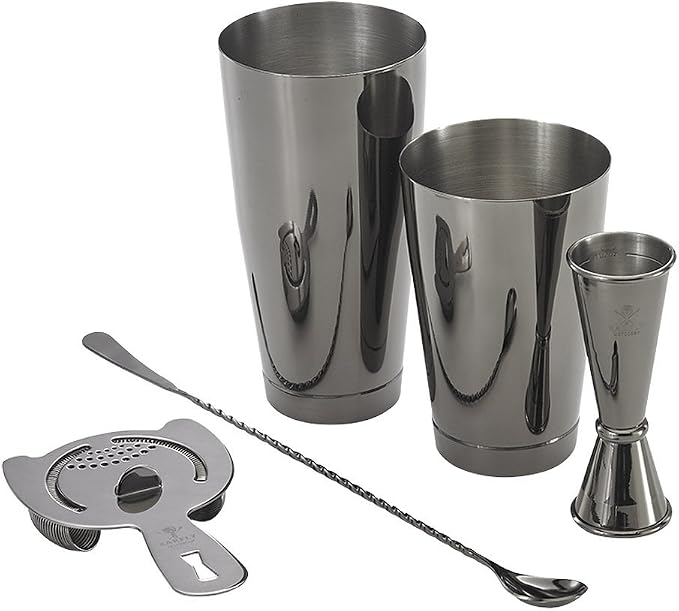 Barfly M37101GD Basics Cocktail Set, 5-Piece, Gold - Gun Metal Black