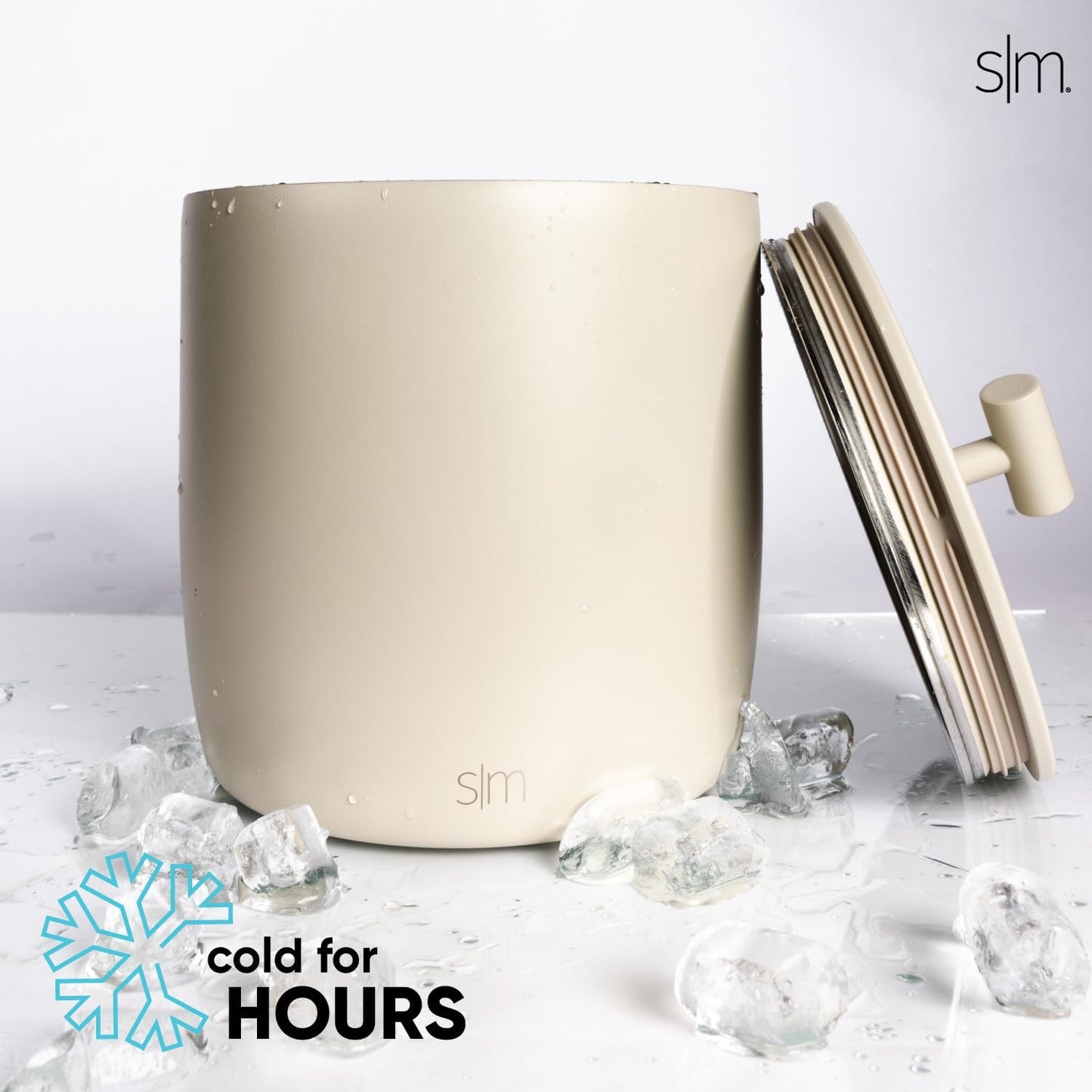 Simple Modern Vacuum Insulated Ice Bucket with Lid and Scoop | For Cocktail, Champagne, Wine, Beer, & Hosting | Stainless Steel 100oz Capacity for Large Parties | Rocks Collection | Simple Stainless