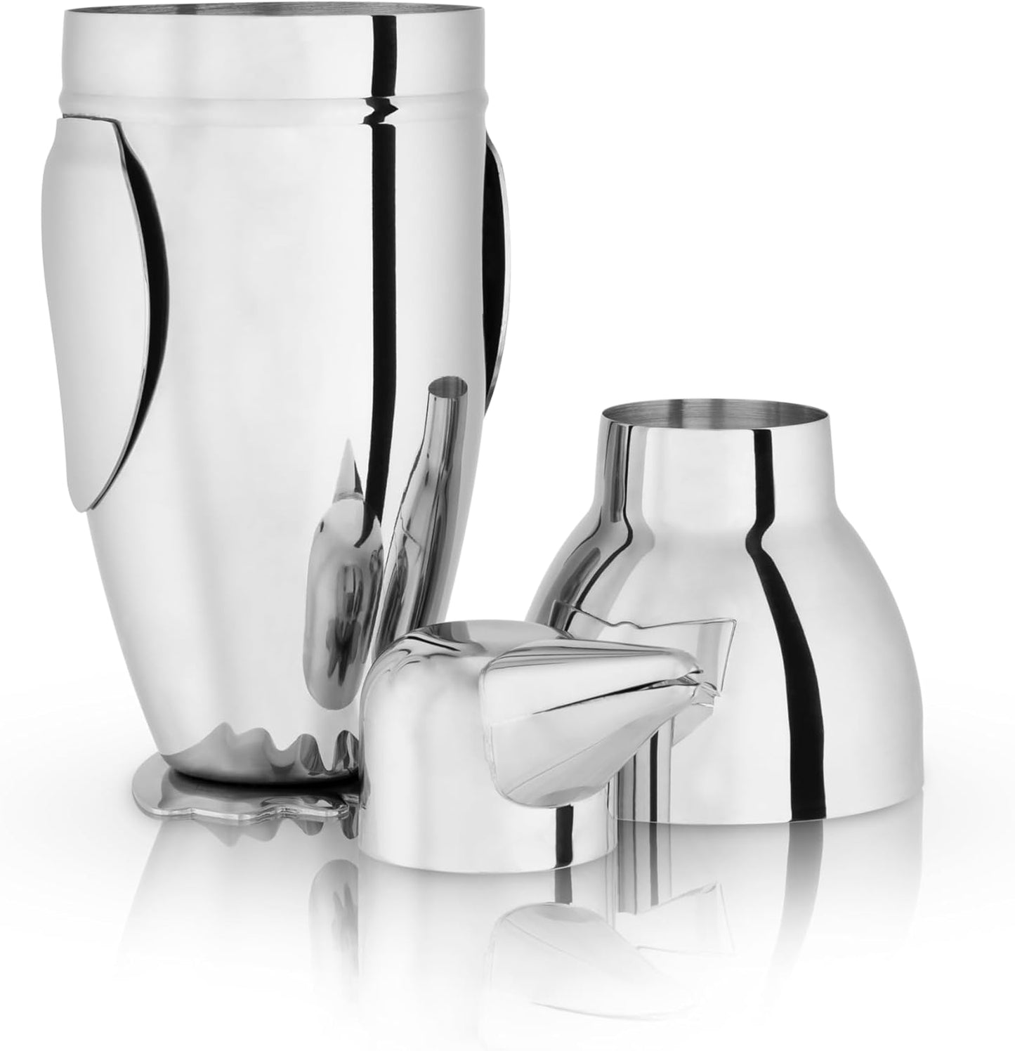 Viski Penguin Cocktail Shaker with Strainer, Stainless Steel Cobbler Shaker for Margaritas, Whiskey Sours & Other Cocktails, Penguin Gifts for Home Bar, Cocktail Party Essentials, 17 oz