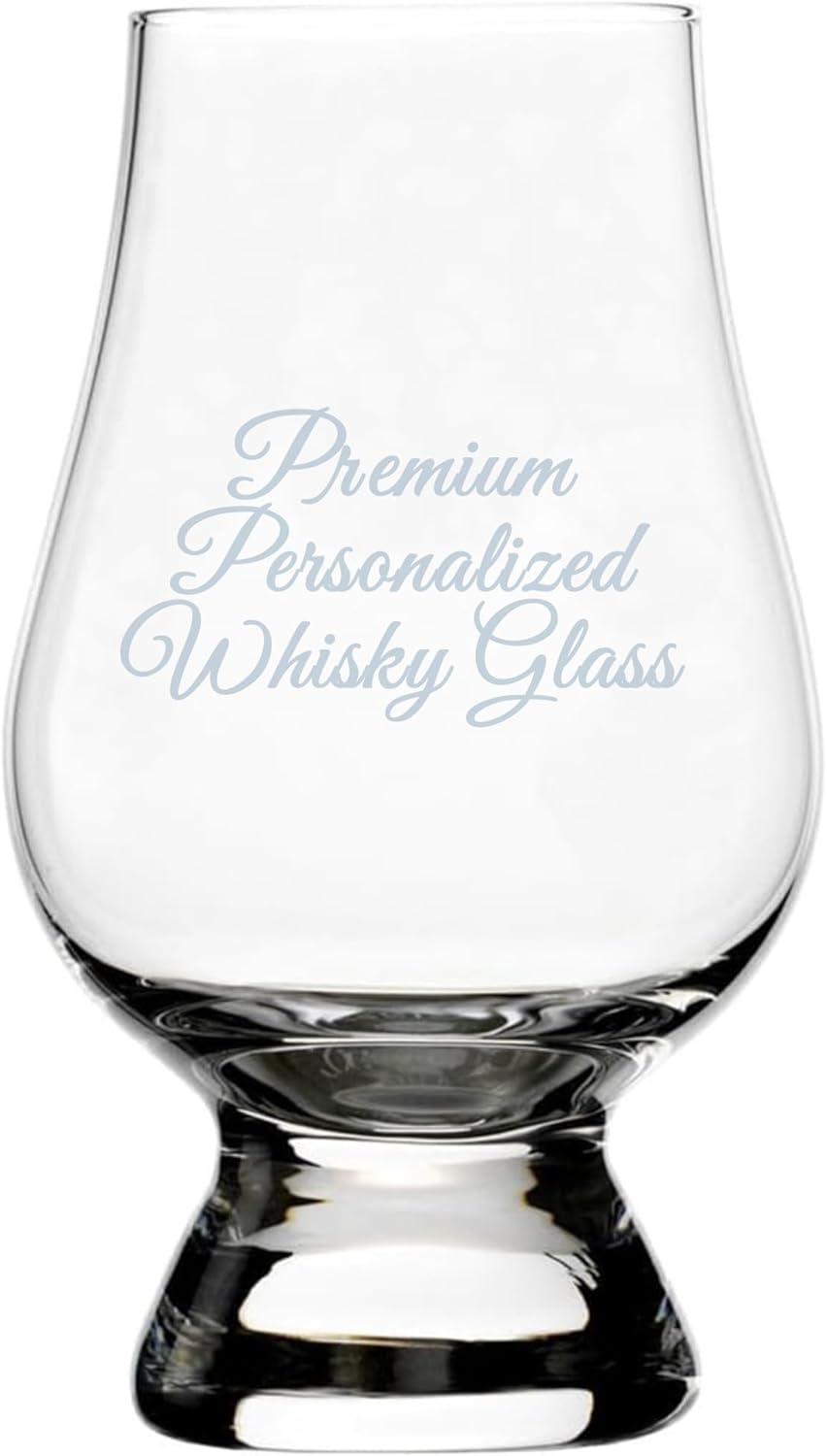 Etched Laser Art Personalized Etched 6.5oz Crystal Whisky Glass Customized For Any Occasion, Custom Engraved Whiskey Glass, Birthday Gifts,Wedding Gifts Compatible with Glencairn Accesories