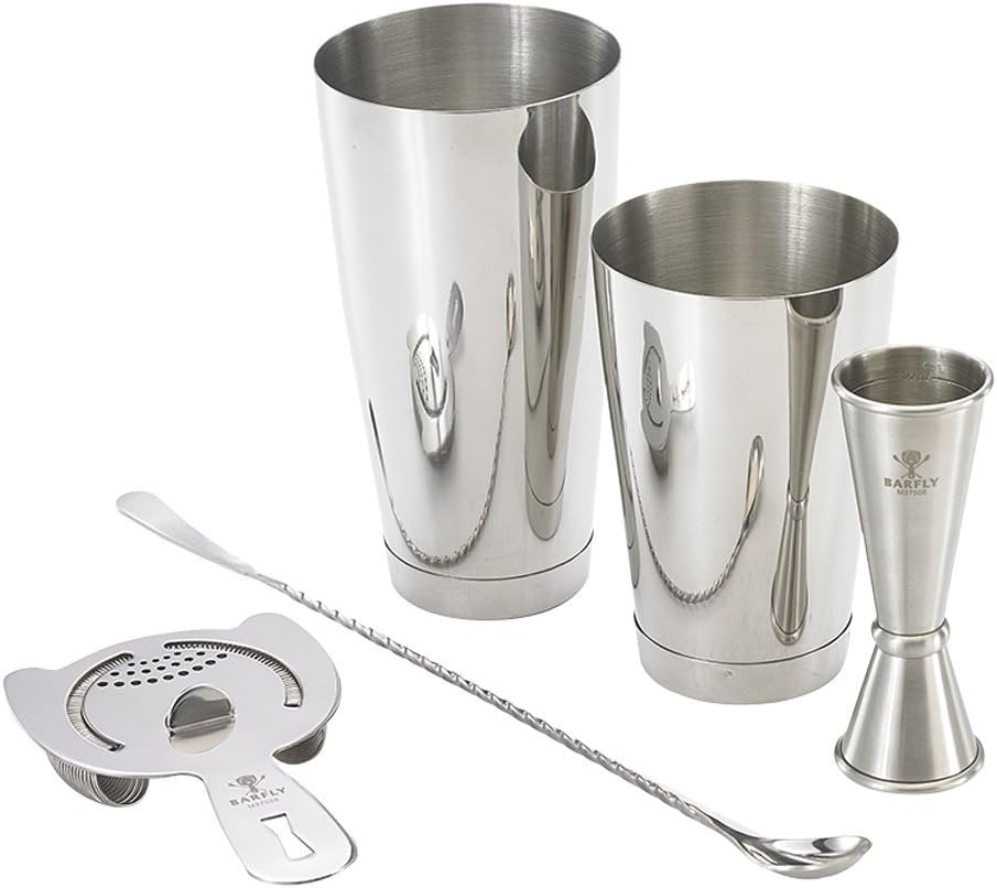Barfly M37101GD Basics Cocktail Set, 5-Piece, Gold - Stainless Steel