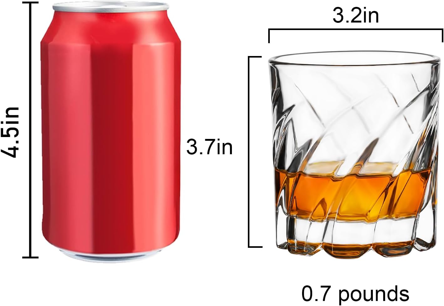 PARACITY Spinning Whiskey Glasses Set of 2, Rotatable Old Fashioned Glassware, Bourbon/Cocktail/Rock Glasses for Bar, Party and Home, Whiskey Gift for Men