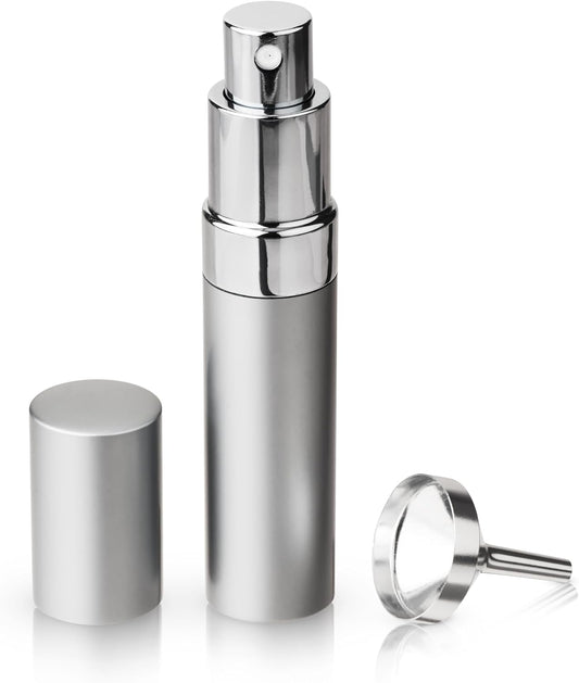 True Martini Atomizer Bar Mister – Spray Bottle for Gin & Vodka Martinis, Refillable Vermouth Spritzer for Bitters and Absinthe, Travel Perfume & Essential Oils Sprayer, Glass Canister with Funnel