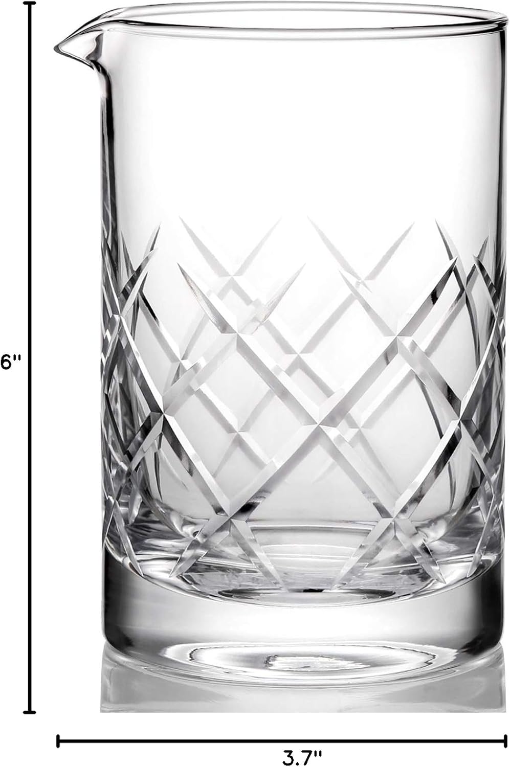 Hiware Professional 24 Oz Cocktail Mixing Glass, Thick Bottom Seamless Crystal Mixing Glass