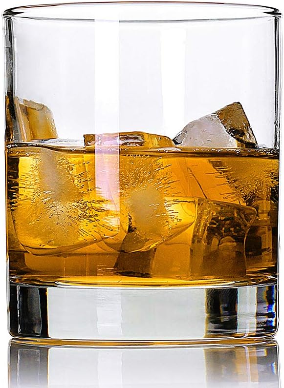 Whiskey Glasses,Set of 2,11 oz,Premium Scotch Glasses,Bourbon Glasses for Cocktails,Rock Style Old Fashioned Drinking Glassware,Perfect for Father's Day,Party,Bars,Gift, Restaurants and Home