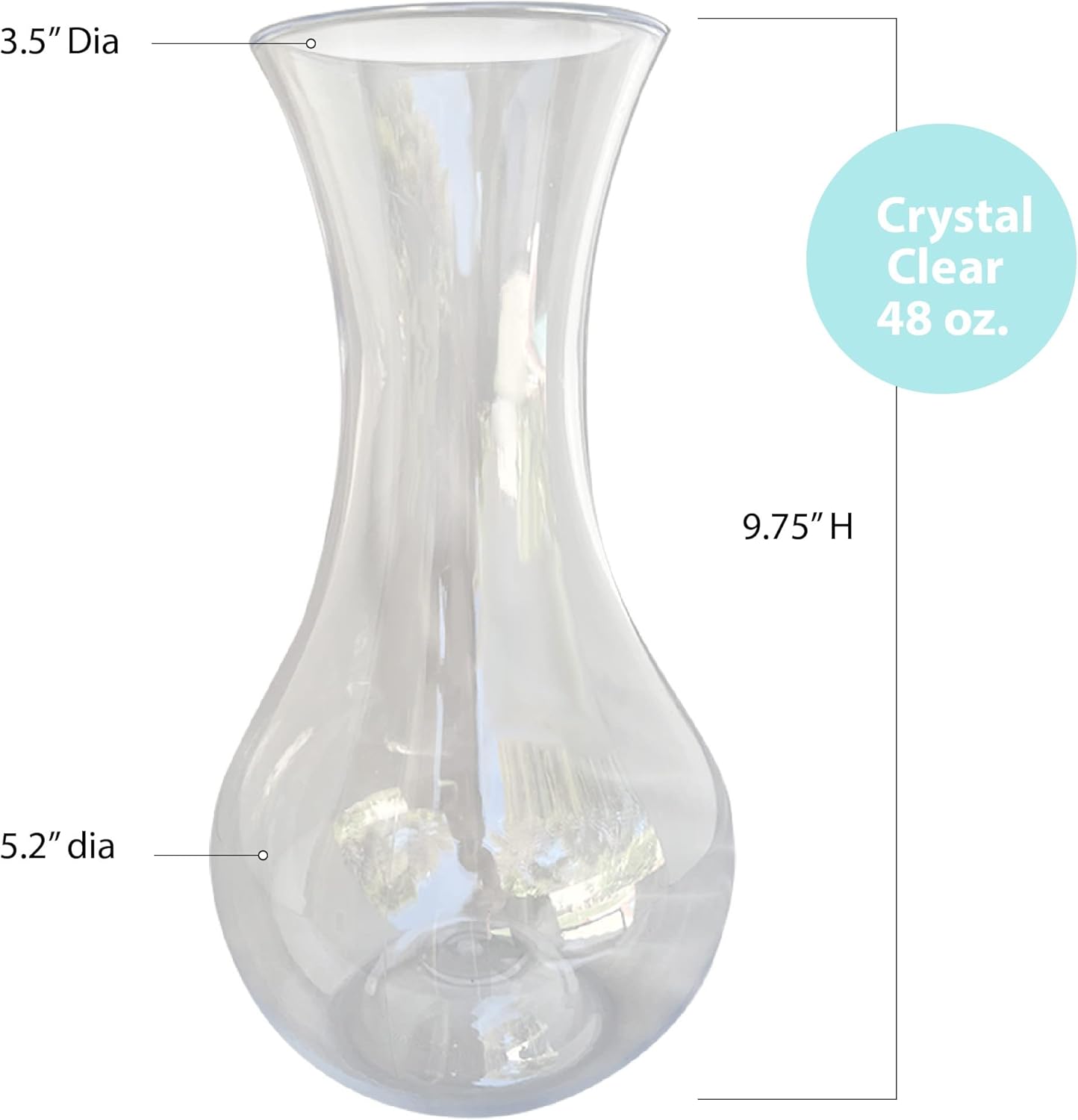 Lily's Home Unbreakable Wine Decanter, Premium Carafe is Made of Shatterproof Tritan Plastic, Ideal for Indoor and Outdoor Use, Reusable and Dishwasher-Safe, Crystal Clear (48 oz. Capacity)
