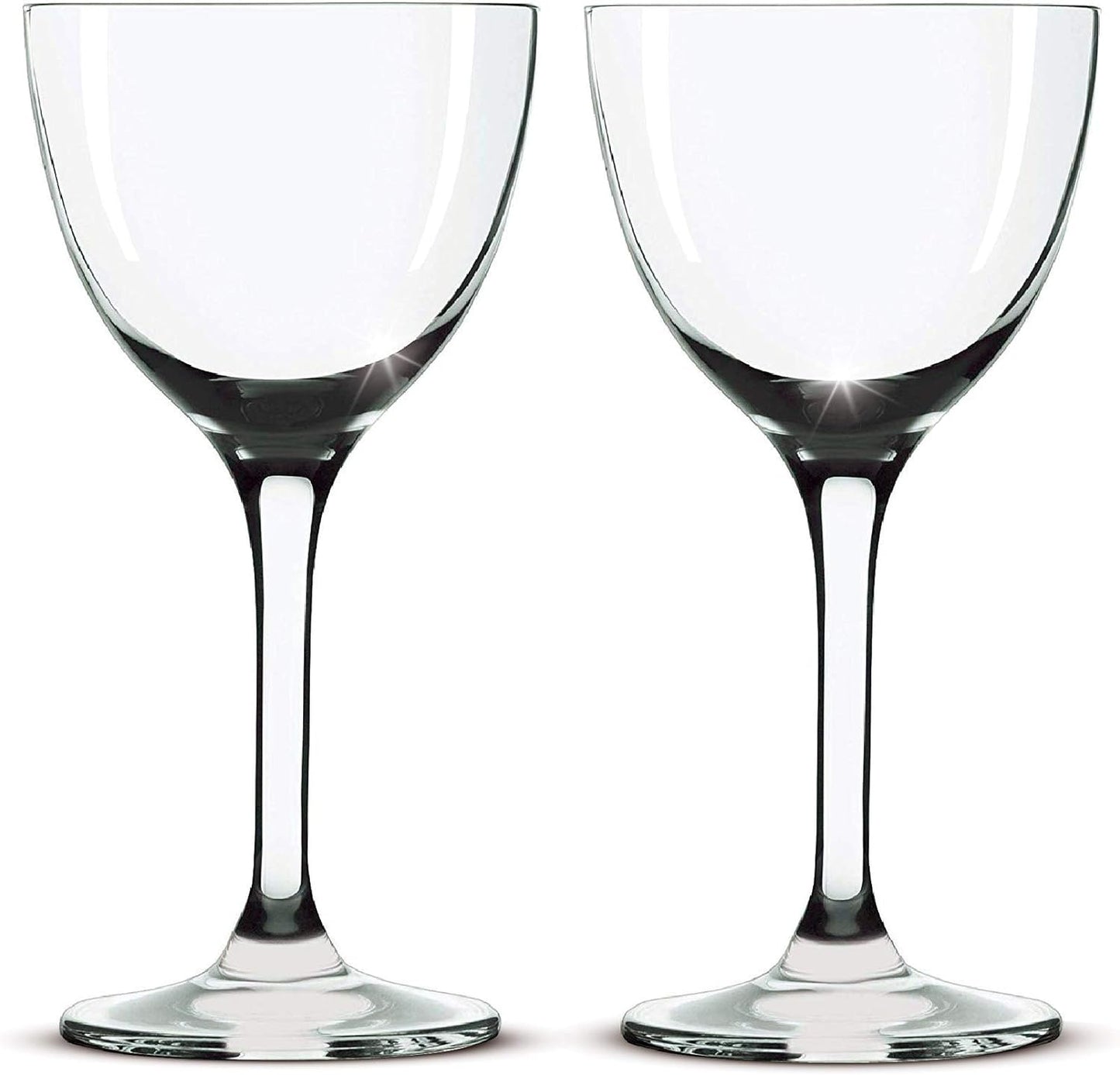 Nick and Nora Coupe Cocktail Glasses - Handblown Set of 2, Small Plain Vintage Coupe Glass to Serve a Manhattan, Martini, Aperitif, Algonquin, or Port Wine, 5-ounce (Plain, 2)