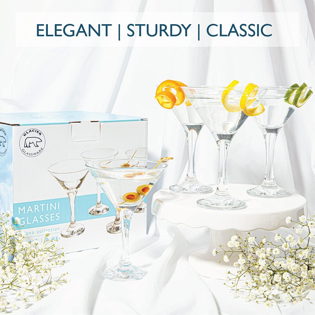 Glacier Glass - Milano Collection (Martini Glass (6 oz) - Set of 4)