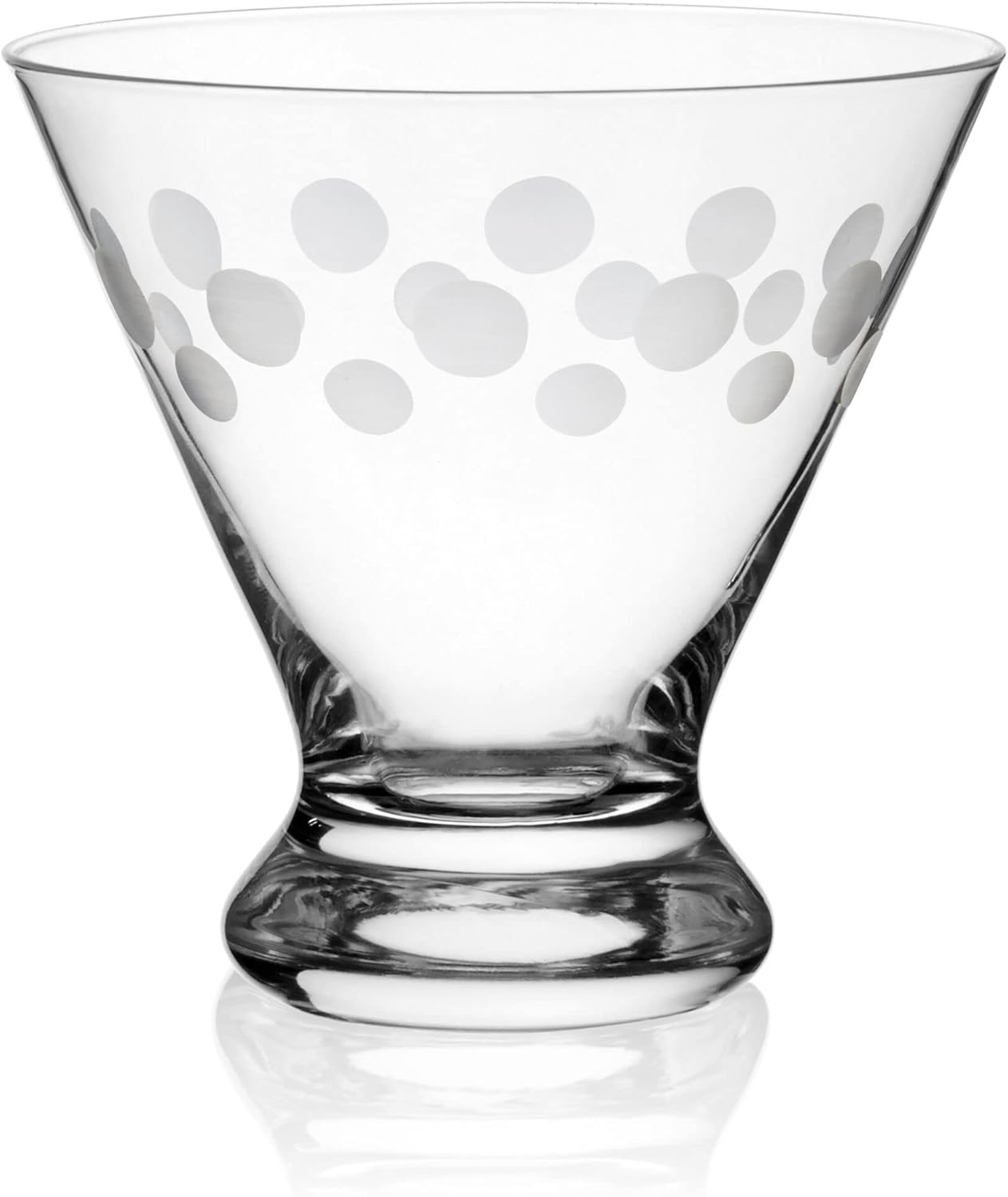 Mikasa Cheers Set of 4 Stemless Martini Glass, 8-Ounce, Clear
