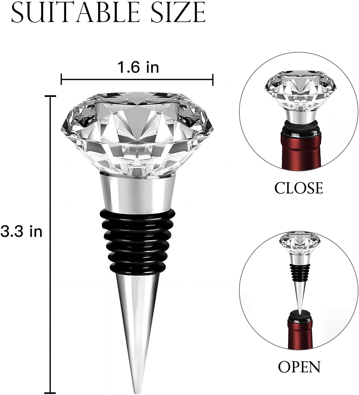 comfit Wedding Gifts for Couples 2026,Bridal Shower Gifts, His and Hers Gift,Whiskey Wine Glasses with Diamond Wine Stopper Set，Anniversary Christmas Gift for Couples，Hubby and Wifey