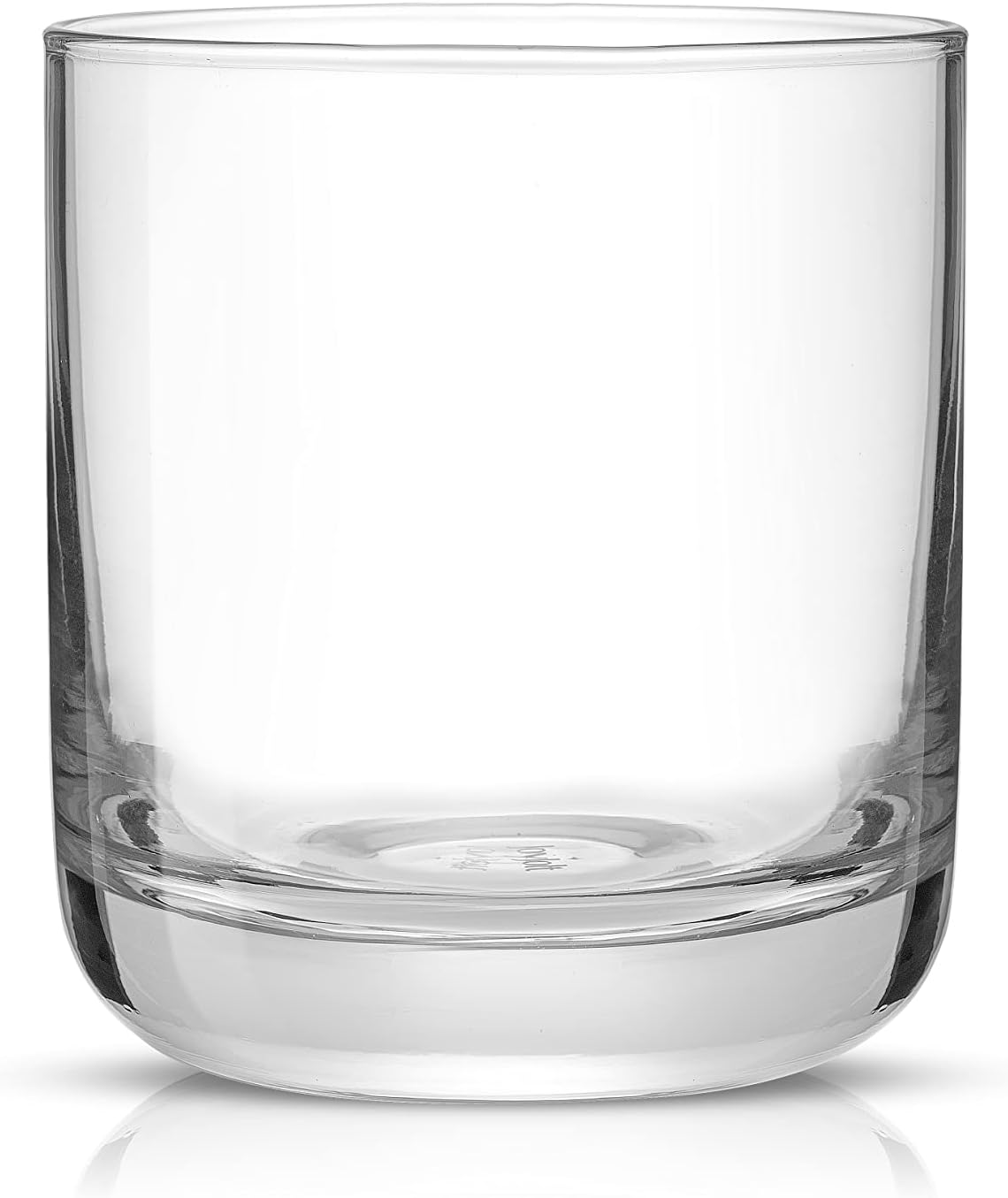 JoyJolt Nova Crystal Whiskey Glasses. Lowball Glasses Set of 4, 10oz Hand Made Short Glass Tumbler with Heavy Base. Double Old Fashioned Rocks Glass for Scotch or Bourbon Dishwasher Safe Glassware.
