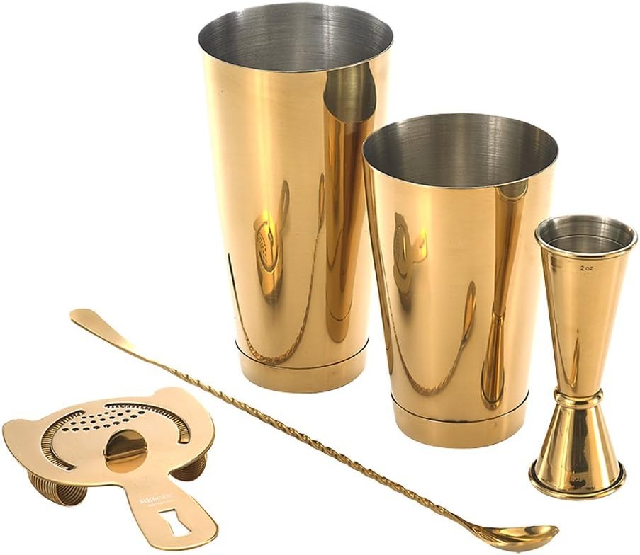 Barfly M37101GD Basics Cocktail Set, 5-Piece, Gold