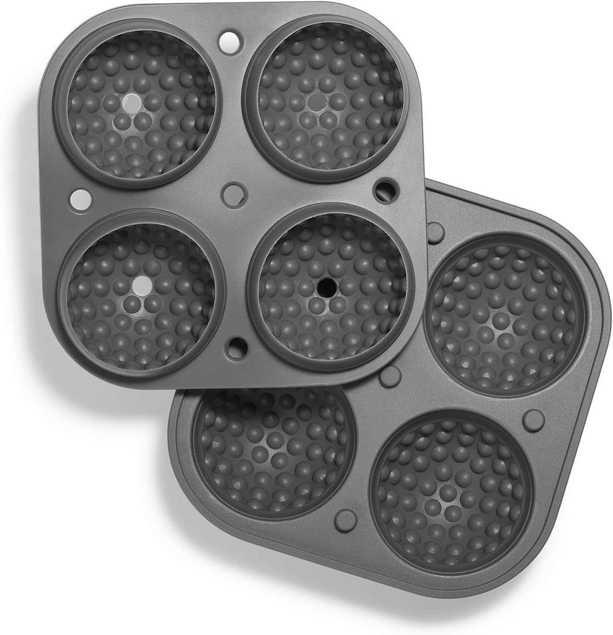 ACOOKEE Golf Ice Cube Trays, 2.5" Large Sphere Round Golf Ice Cube Mold for Cocktails, Whiskey, Bourbon Chilling, Fun Shapes Silicone Big Circle Ice Cube Trays w/Funnel