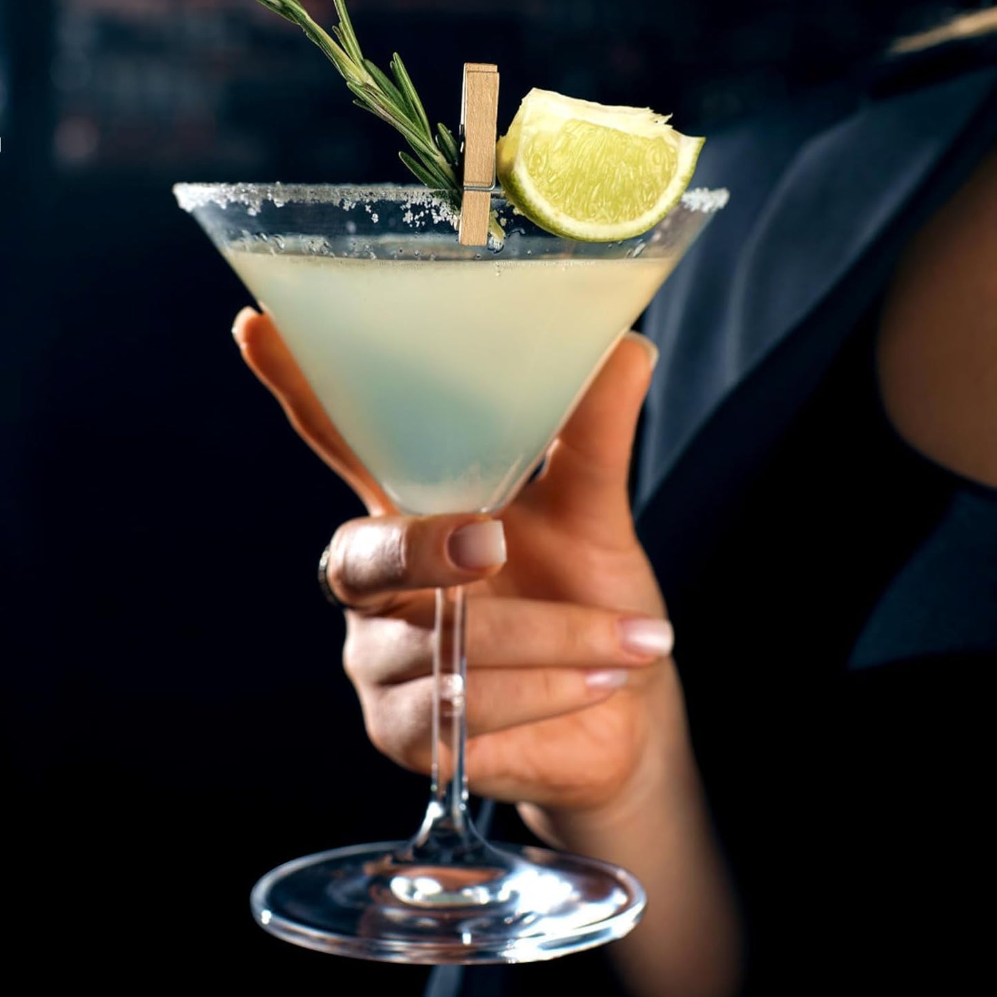 PARACITY Martini Glasses Set of 2, Coupe Glasses, Hand Blown Premium Martini Glasses, Perfect for Cocktails, Martinis, Margaritas, Parties, Catering Boxes and Gifts(6 OZ/180ML)
