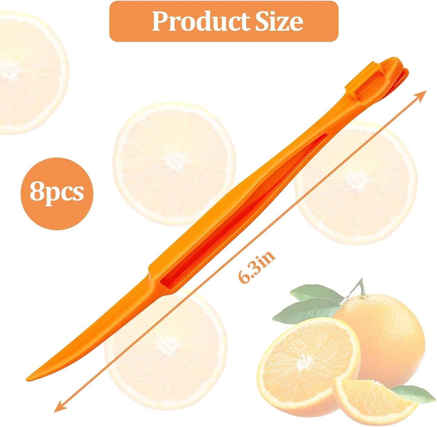 8 Pcs Orange Peeler Tools- Easy Orange & Lemon Fruit Peel Cutter Vegetable Slicer Fruit Tools