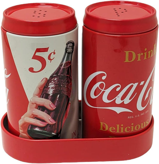 The Tin Box Company Tin Salt and Pepper Set, Coke 2025