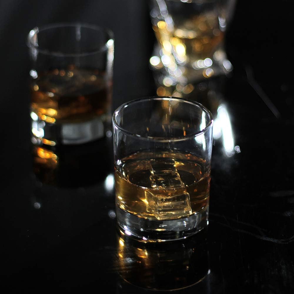 Whiskey Glasses,Set of 2,11 oz,Premium Scotch Glasses,Bourbon Glasses for Cocktails,Rock Style Old Fashioned Drinking Glassware,Perfect for Father's Day,Party,Bars,Gift, Restaurants and Home