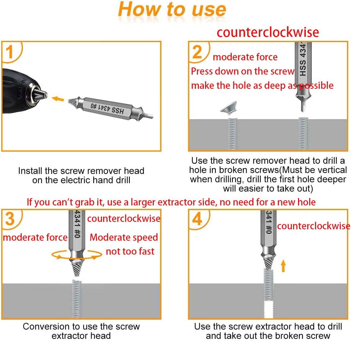 Gifts for Men,THOSAF Damaged Screw Extractor Set,Fathers Day Gifts for Dad from Daughter Son,Mens Gifts for Dad,Husband,Stripped Screws Bolt Drill Bit Tools for Easy Removal of Rusty Broken Screw