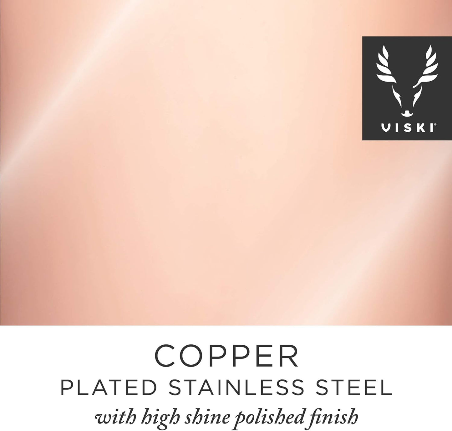 Viski Hawthorne Cocktail Strainer, Stainless Steel Bar Strainer with Copper Finish for Standard and Large Mixing Glasses, Boston Shakers and Shaker Tins, Home Bar Essentials, Bartender Tool, Set of 1