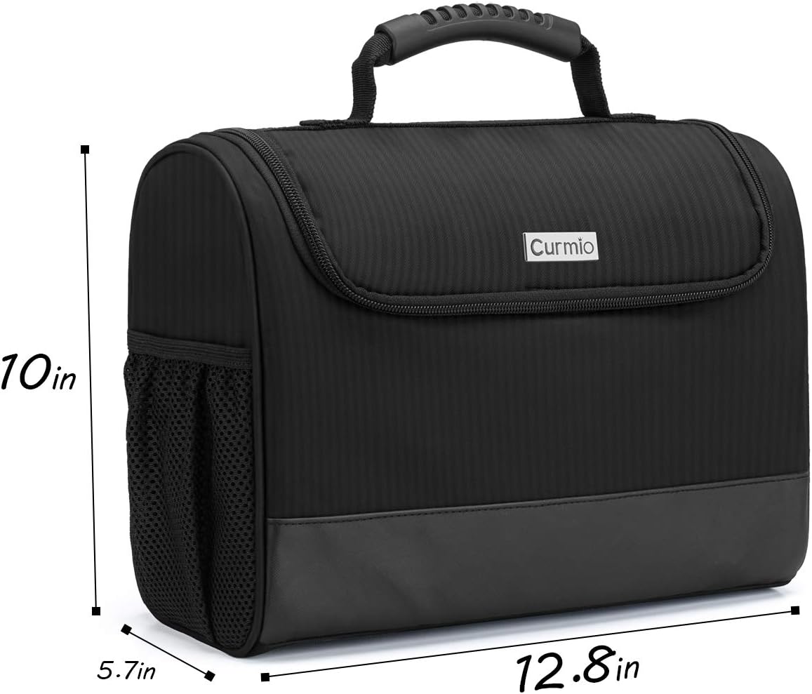 CURMIO Bartender Kit Bag, Portable Travel Carrying Bag with Rubber Handle for Bar Tools Set, For Home Indoor Outdoor Patio Party, Black (Bag ONLY, Patent Pending)