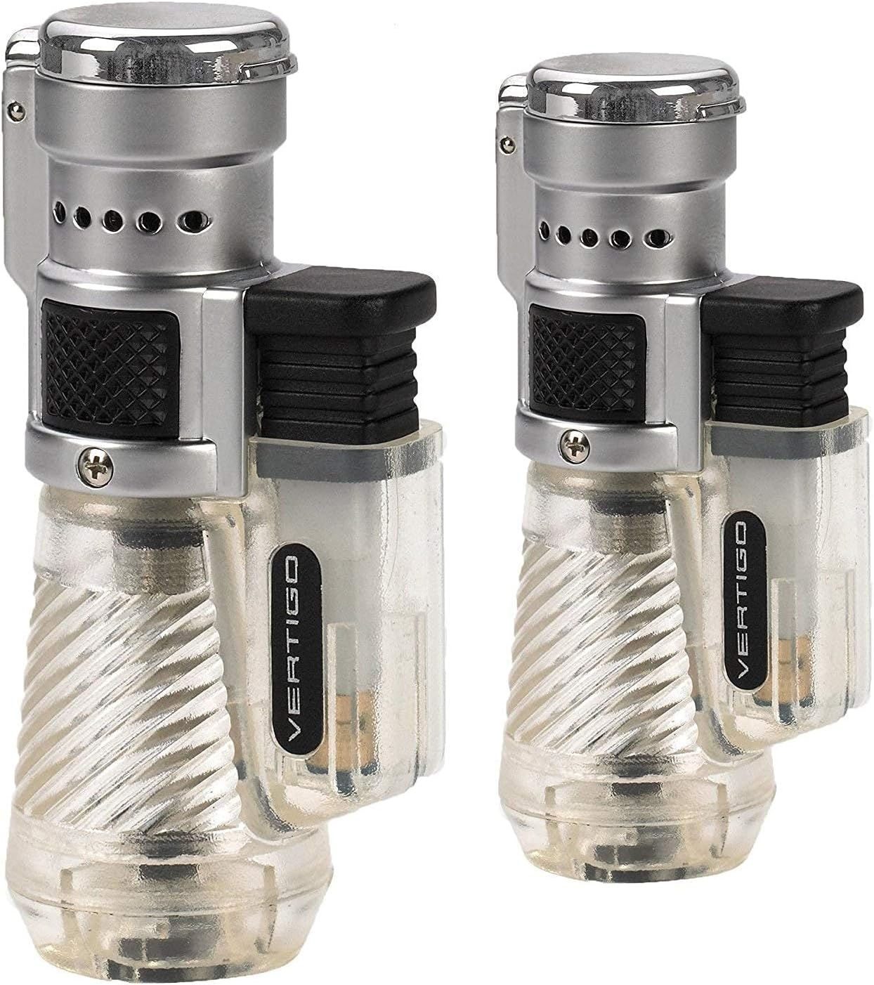 by Lotus Cyclone Triple Torch Cigar Lighter Clear 2 Pack