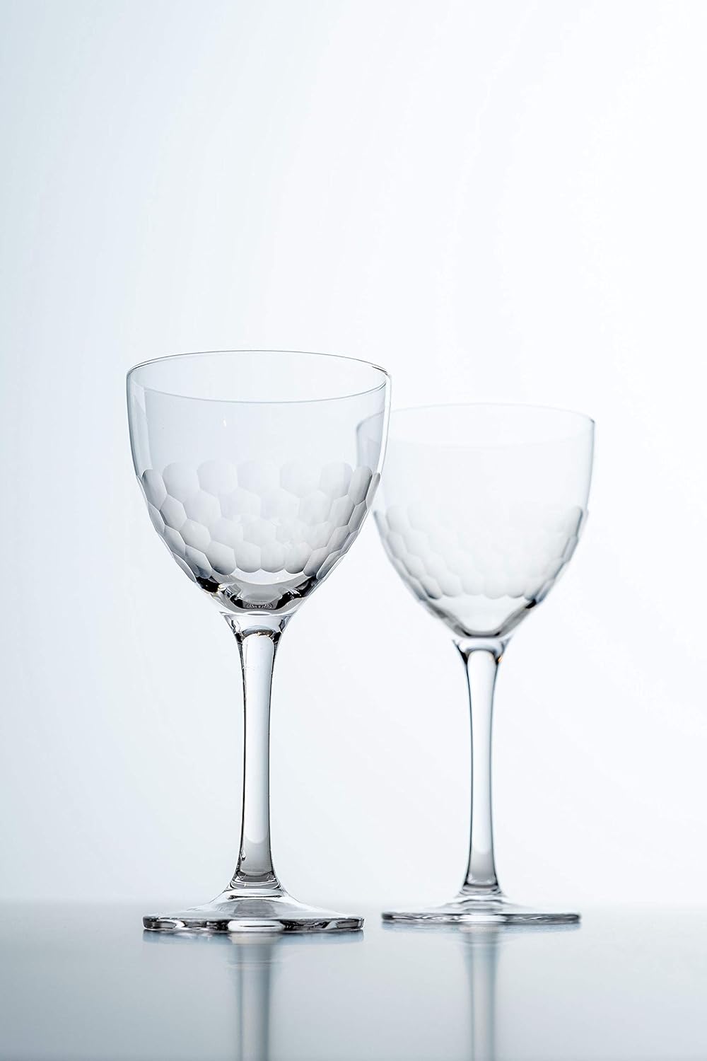 Amehla "Hive Honeycomb Nick & Nora Cocktail Glasses, 5oz Coupe Martini Glasses Set, for Manhattan, Bee's Knees, Espresso Martini & other Craft Cocktails (Pack of 4)