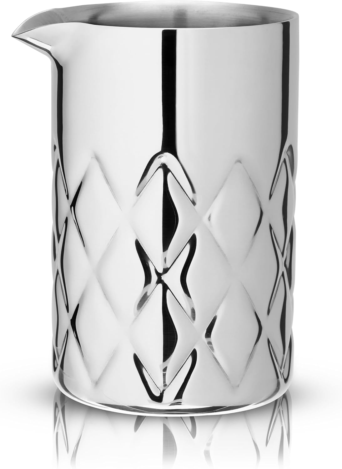 Viski Double Walled Stainless Steel Cocktail Mixing Glass, for Stirring Martinis, Negronis, and More, Ideal for Home Bars, Cocktail Parties, Hosting Occasions, or Gifting, 18.6 oz (550 ml), Set of 1