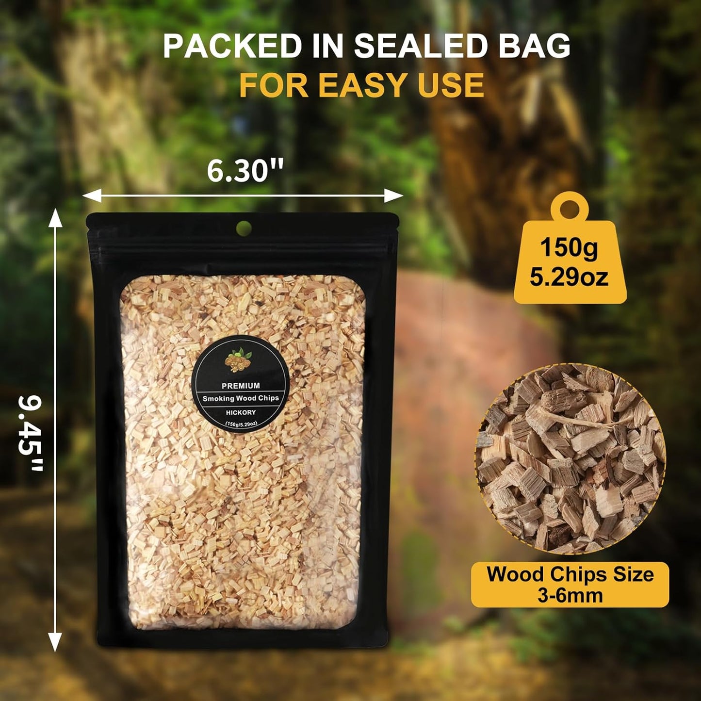 Smoking Wood Chips with 6 Flavors,Wood Chips for Smoker Cocktails Whiskey Smoking Gun,Including Cherry, Apple, Hickory, Pear, Mesquite, Oak,5.29oz/Bag