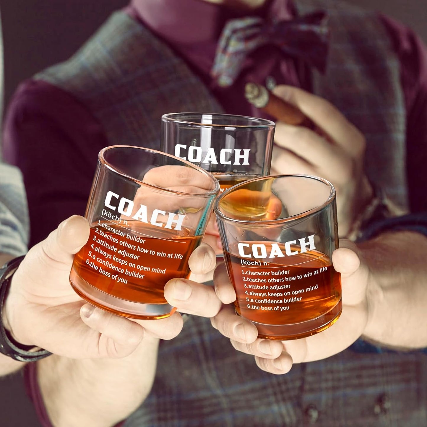 Futtumy Coach Definition Whiskey Glass, Coach Gifts for Men, Basketball Baseball Coach Gifts, Best Gift-idea for Soccer Softball Volleyball-Coach for Graduation Christmas Birthday