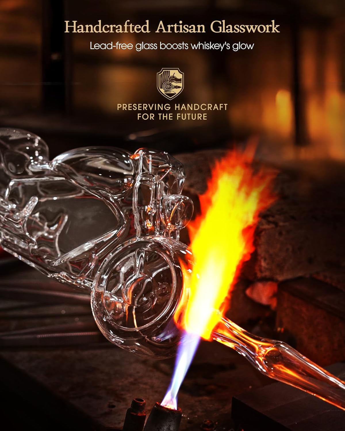 Kollea Birthday Gifts for Men Dad, Motorcycle Whiskey Decanter Set with 2 Glasses, Liquor Dispenser for Home Bar, Unique Gift for Him, Father, Boyfriend, Anniversary, Biker & Motor Lover, Christmas