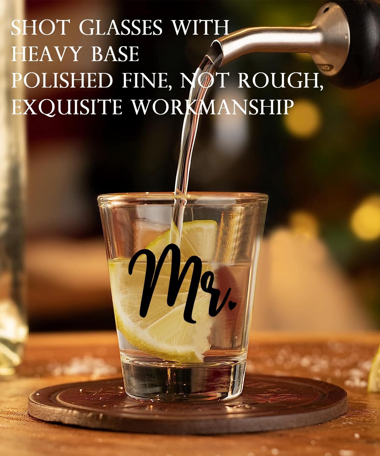 comfit Wedding Gifts 2026, Bridal Shower Gifts, Hubby & Wifey Wine&Whiskey Glass Set, His and Hers Glass, Mr and Mrs Shot Glass, Hubby and Wifey Gift, Anniversary Newlyweds Gifts for Couple