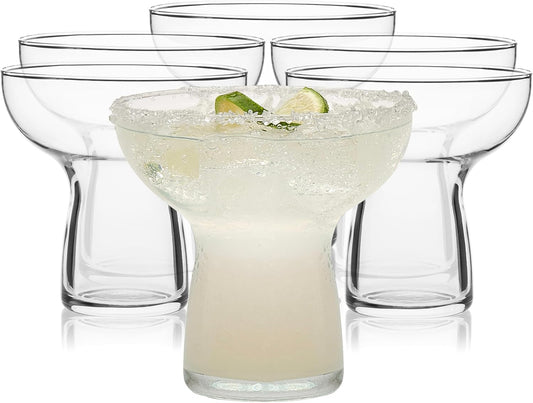 Libbey Stemless Margarita Glasses Set of 6, 10.25 ounces Classic Lightweight Margarita Cups, Fancy Glassware Set for Celebrations