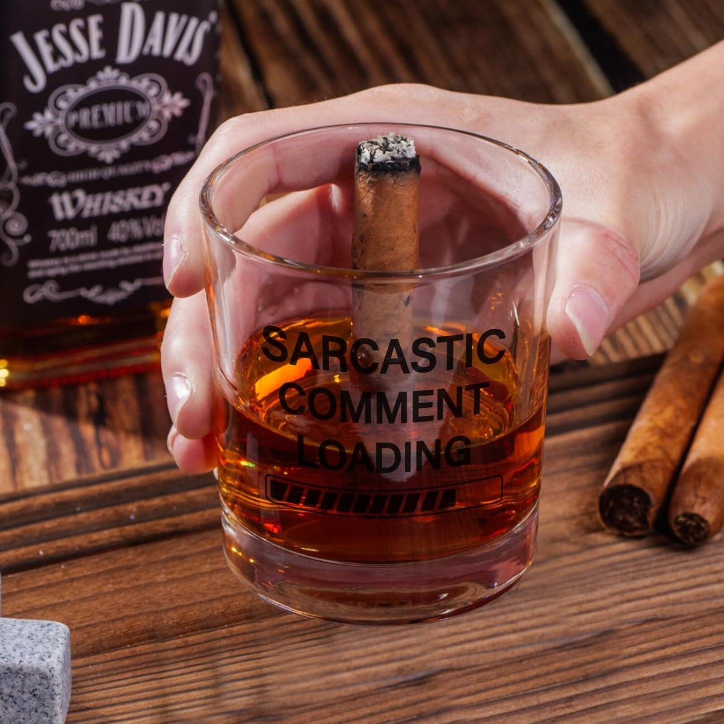 Personalized Whiskey Glasses for Men Women, Christmas Gag Gifts for Dad Daddy, Bourbon Gifts for Men Adults, Boss Day Alcohol Gift, Funny Engraved Whiskey Glasses for Him Husband Brother Boyfriend