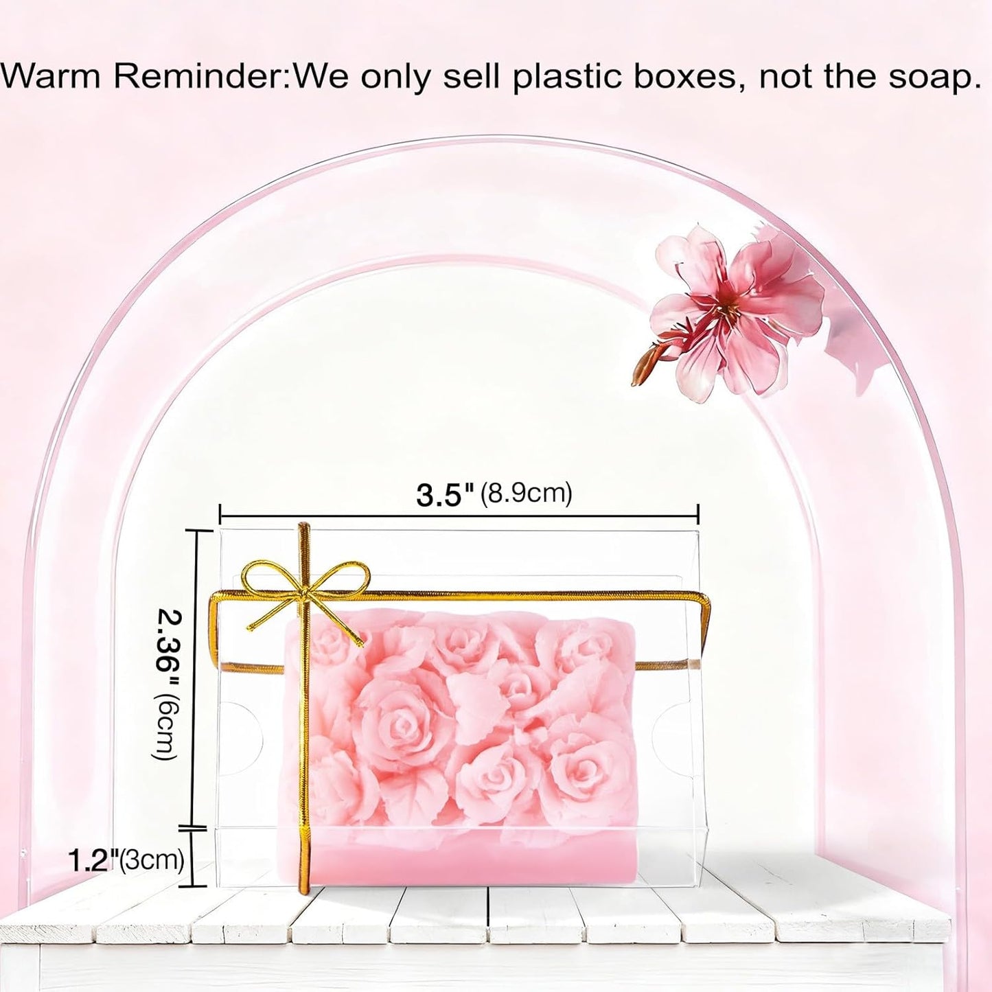 JCXGRVC 40 Pack 3.5"x2.36"x1.2" Clear Plastic Soap Boxes for Homemade Soap Small Dessert Gift Bakery Boxes for Macarons, Cookies & Candies, Wedding & Birthday Party Favors