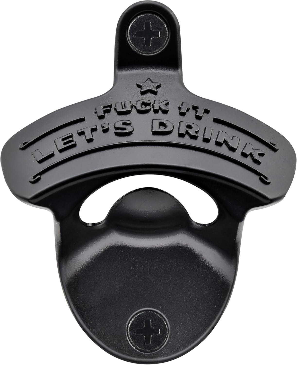 Funny Bottle Opener Wall Mounted, Black Wall Mount Beer Opener Rustproof for Table Post