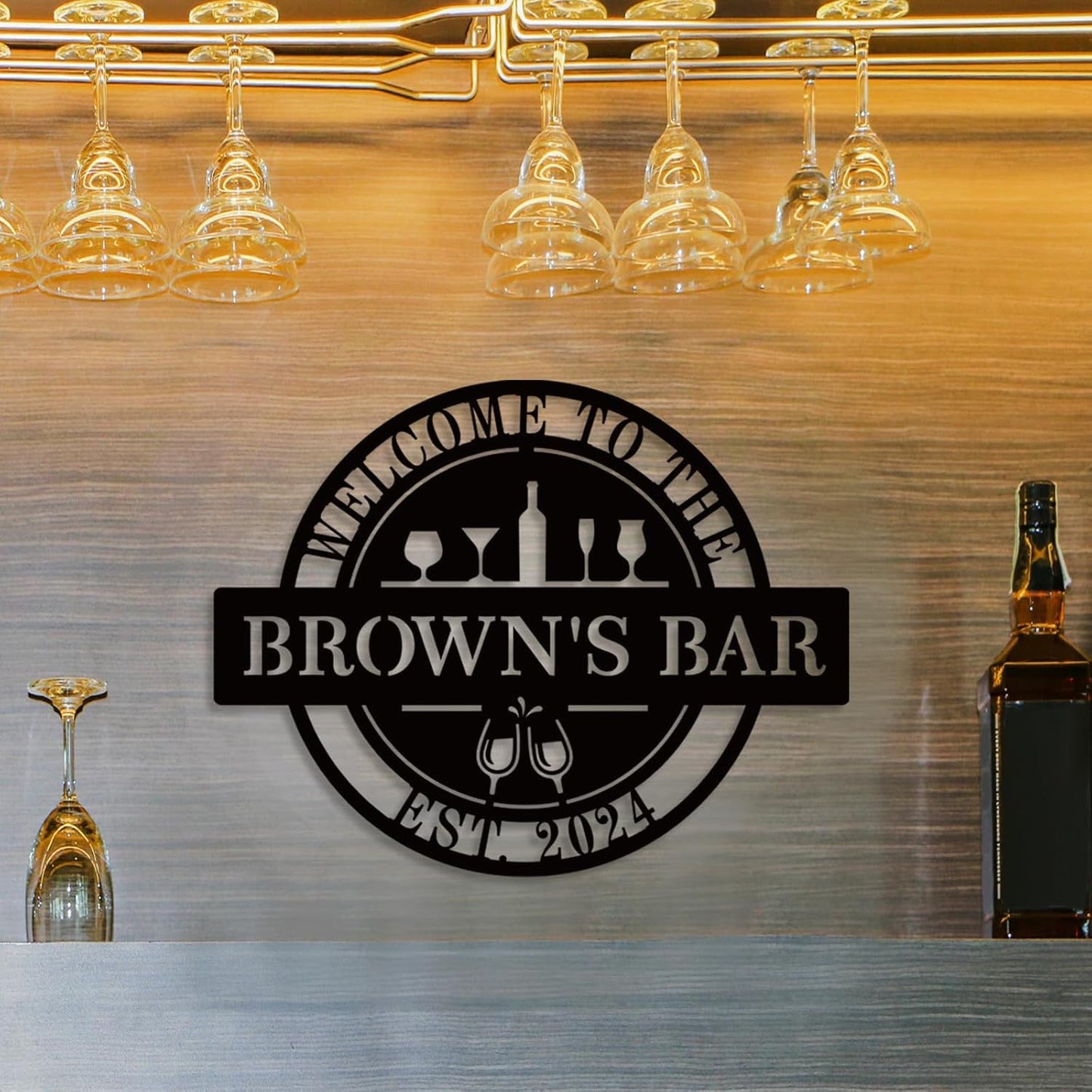 Custom Bar Sign, Personalized Name Bar Signs, Wall Decor Up Signs for Pub, Home Bar, Party, Man Cave, Club, Custom Metal Bar Decor, Personalized Pub Sign