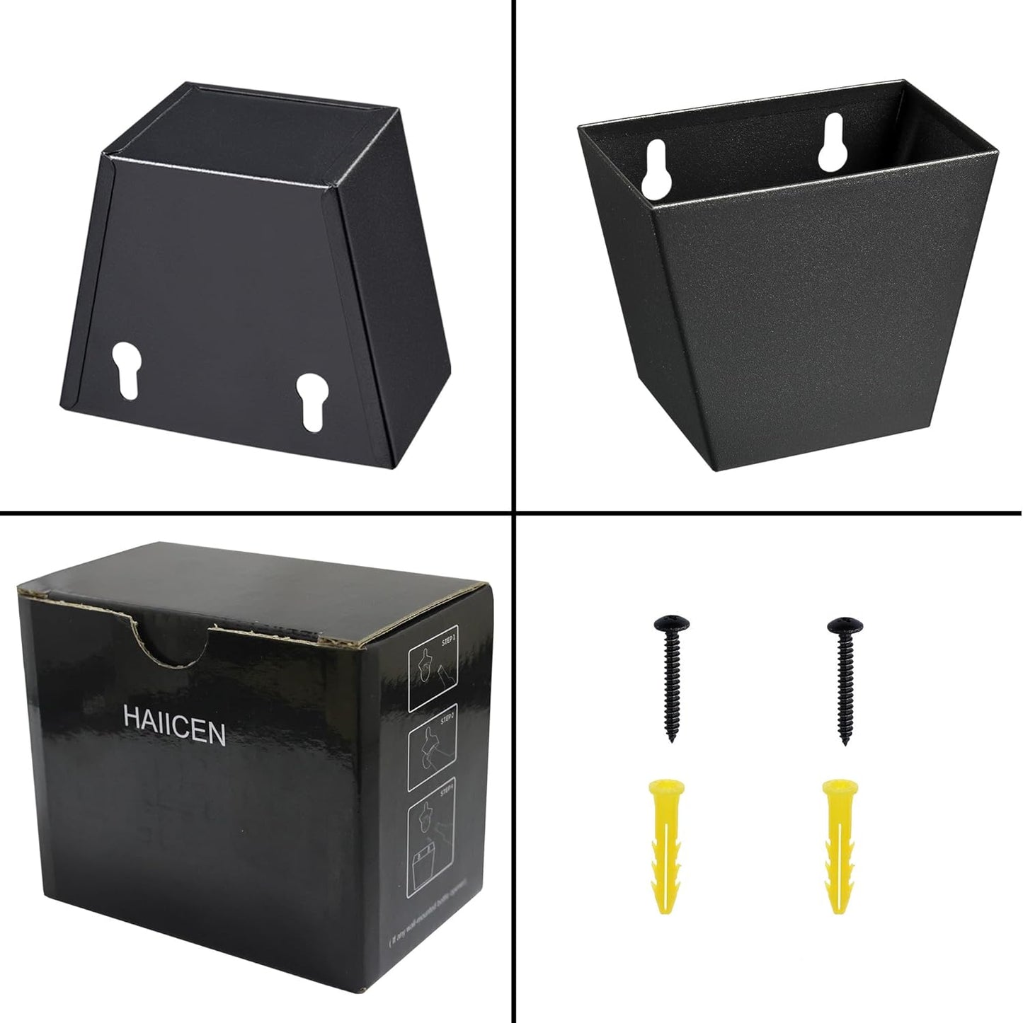 Black Bottle Cap Catcher Wall Mounted, Stainless Steel Screw in Wall Beer Cap Holder Mountable for Post Cooler Table